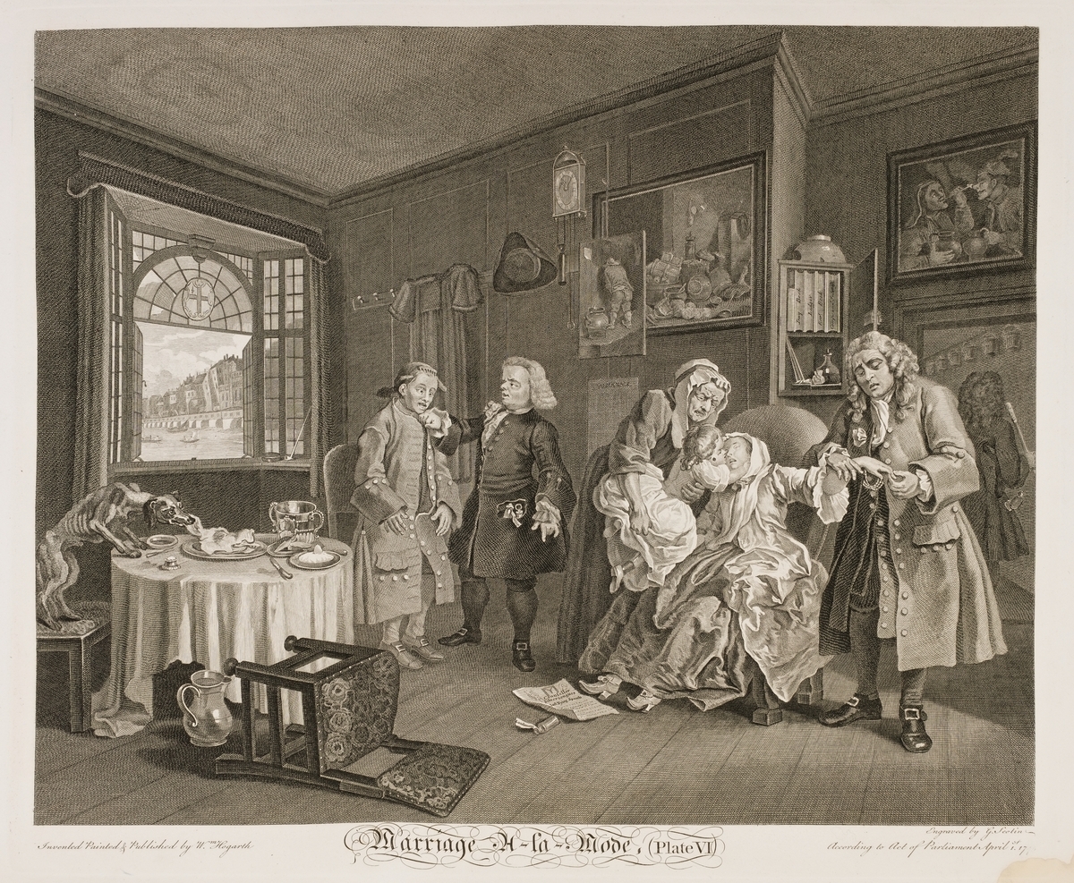 HOGARTH - Marriage a la mode plate VI